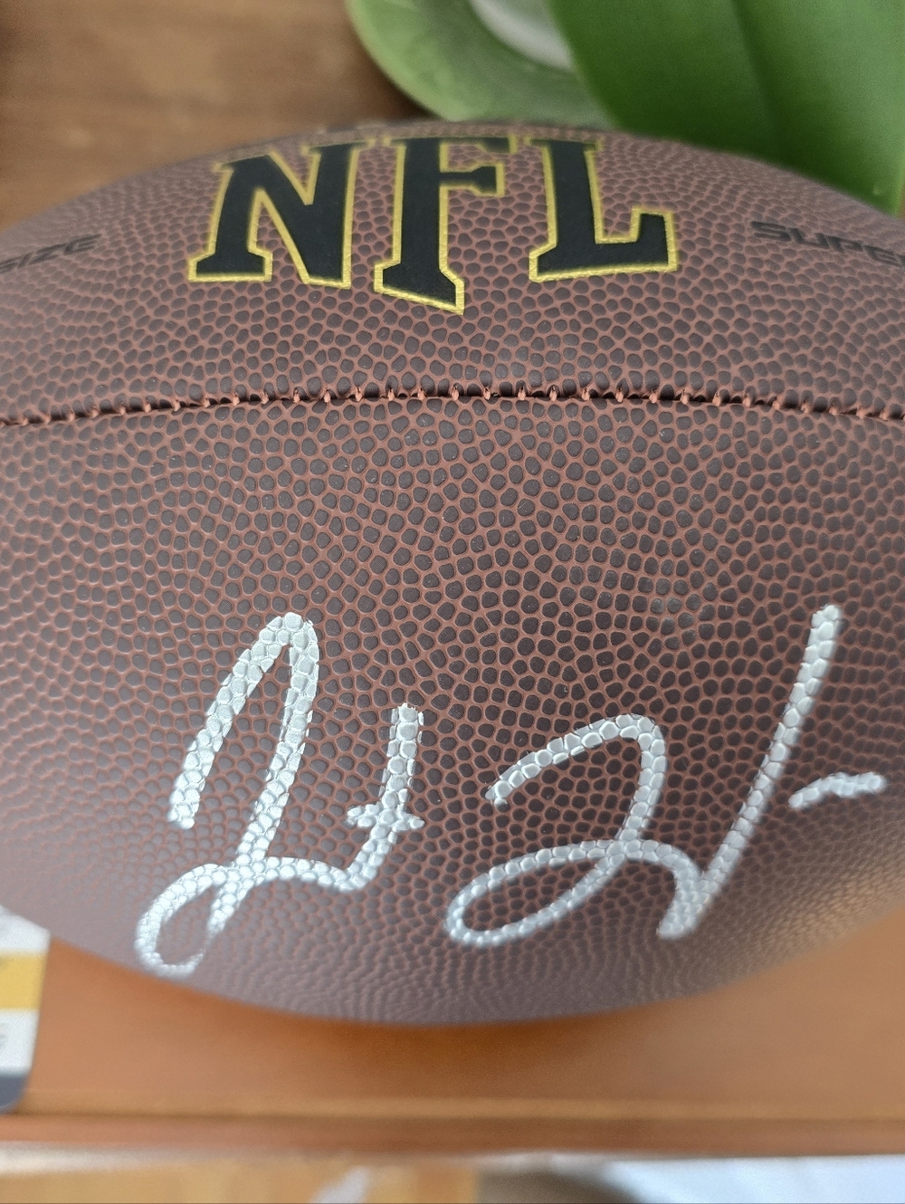 Autographed NFL footbal QB Justin Herbert